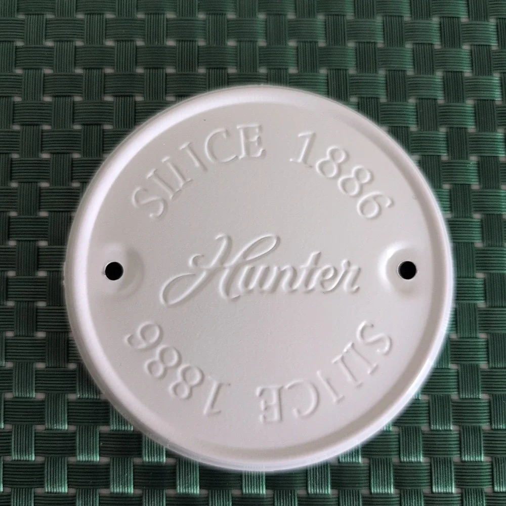Hunter Ceiling Fan Cover Plate, White 3.5